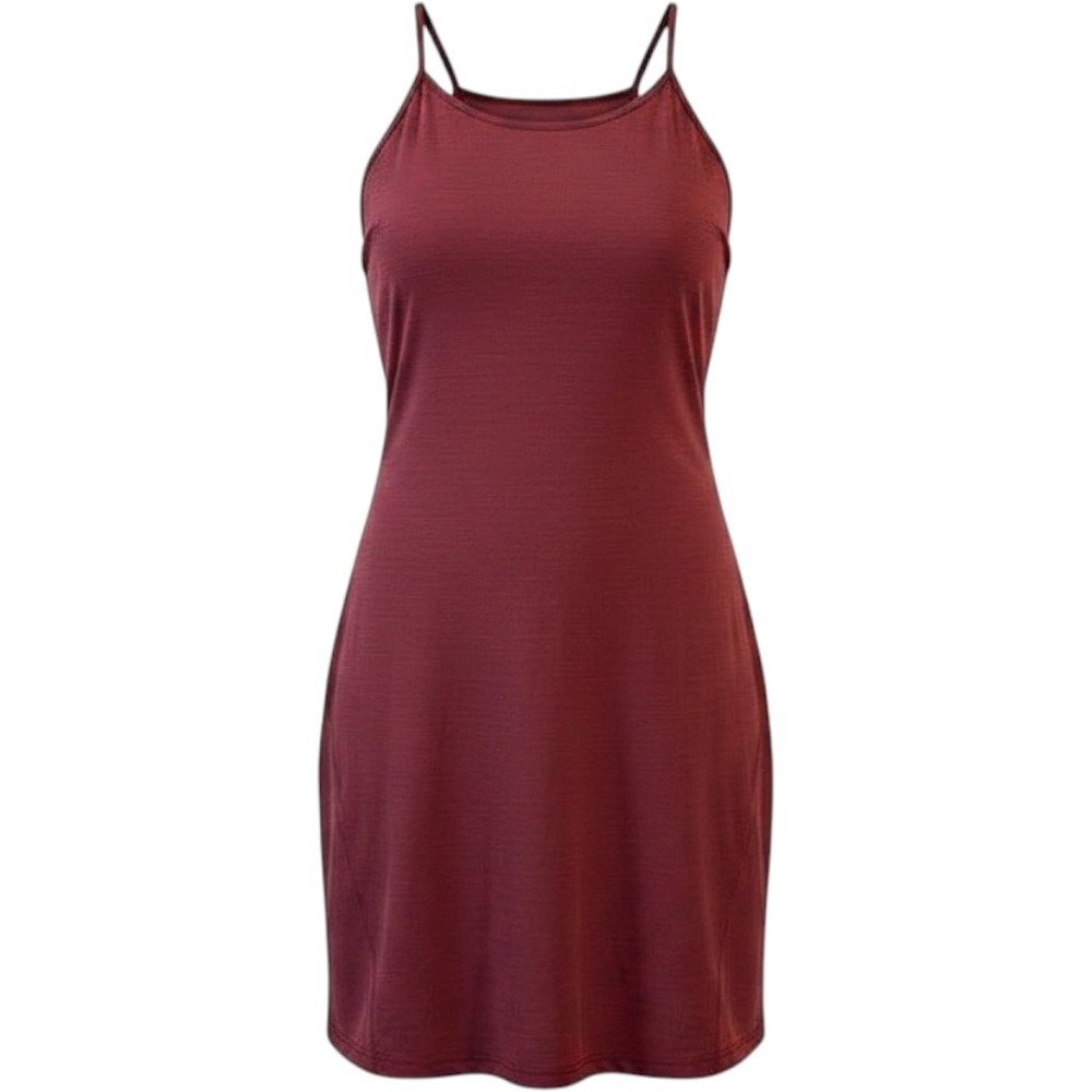 Kuhl Women XL Burgundy Heathered High Neck Athletic Hiking Dress Spaghetti Strap